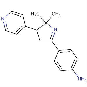 Benzenamine,4-[3,4-dihydro-2,2-dimethyl-3-(4-pyridinyl)-2H-pyrrol-5-yl]- molecular structure