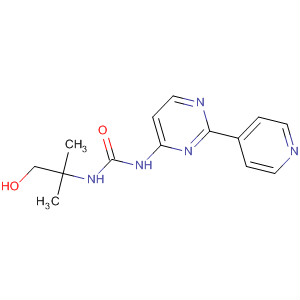 Urea, N-(2-hydroxy-1,1-dimethylethyl)-N'-[2-(4-pyridinyl)-4-pyrimidinyl]- molecular structure