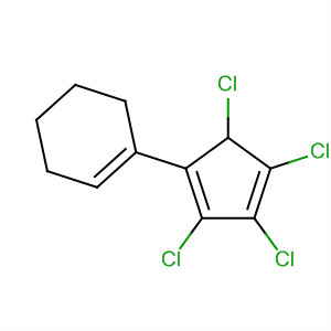 Cyclohexene, 1-(2,3,4,5-tetrachloro-1,3-cyclopentadien-1-yl)- molecular structure