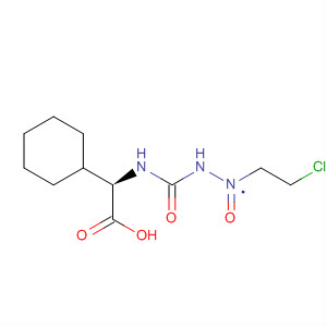 Cyclohexaneacetic acid,a-[[[(2-chloroethyl)nitrosoamino]carbonyl]amino]-, (R)- molecular structure