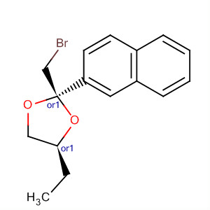 1,3-Dioxolane, 2-(bromomethyl)-4-ethyl-2-(2-naphthalenyl)-, cis- molecular structure