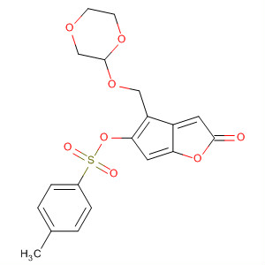 2H-Cyclopenta[b]furan-2-one,4-[(1,4-dioxan-2-yloxy)methyl]hexahydro-5-[[(4-methylphenyl)sulfonyl]oxy]- molecular structure