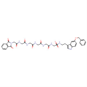 Glycinamide,N-[(1,3-dihydro-1,3-dioxo-2H-isoindol-2-yl)acetyl]glycylglycylglycylglycyl-N-[2-[5-(phenylmethoxy)-1H-indol-3-yl]ethyl]- molecular structure