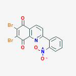 6,7-dibromo-2-(2-nitrophenyl)quinoline-5,8-dione molecular structure