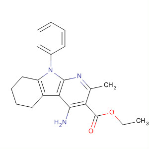 5H-Pyrido[2,3-b]indole-3-carboxylic acid,4-amino-6,7,8,9-tetrahydro-2-methyl-9-phenyl-, ethyl ester molecular structure
