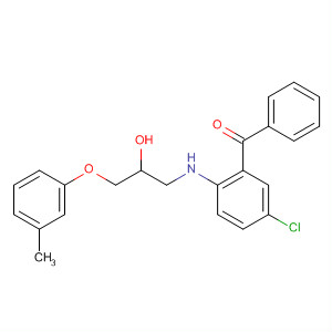 Methanone,[5-chloro-2-[[2-hydroxy-3-(3-methylphenoxy)propyl]amino]phenyl]phenyl- molecular structure