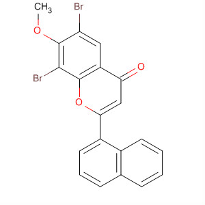 4H-1-Benzopyran-4-one, 6,8-dibromo-7-methoxy-2-(1-naphthalenyl)-