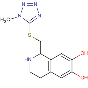 6,7-Isoquinolinediol,1,2,3,4-tetrahydro-1-[[(1-methyl-1H-tetrazol-5-yl)thio]methyl]- molecular structure