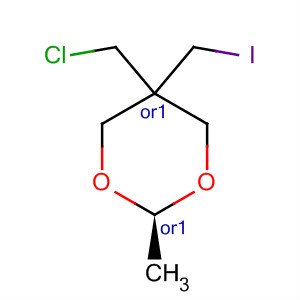1,3-Dioxane, 5-(chloromethyl)-5-(iodomethyl)-2-methyl-, cis- molecular structure