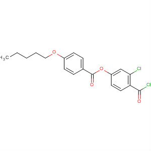 Benzoic acid, 4-(pentyloxy)-, 3-chloro-4-(chlorocarbonyl)phenyl ester molecular structure