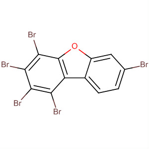 Dibenzofuran, 1,2,3,4,7-pentabromo- molecular structure