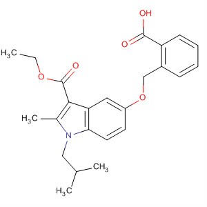 1H-Indole-3-carboxylic acid,5-(carboxyphenylmethoxy)-2-methyl-1-(2-methylpropyl)-, 3-ethyl ester