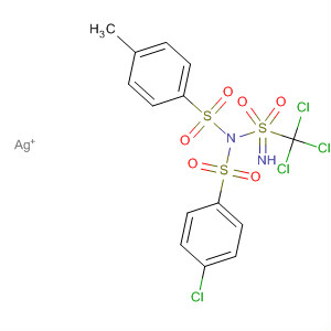 Benzenesulfonamide,4-chloro-N-[N-[(4-methylphenyl)sulfonyl]-S-(trichloromethyl)sulfinimidoyl]-, silver(1+) salt molecular structure