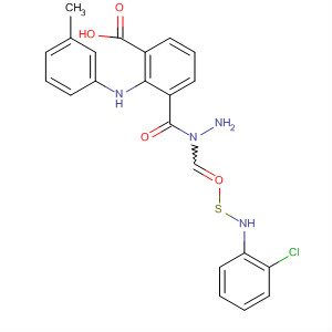 Benzoic acid, 2-[(3-methylphenyl)amino]-,2-[[(2-chlorophenyl)amino]thioxomethyl]hydrazide molecular structure