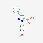 1-(4-methoxyphenyl)-3-phenyl-1H-pyrazole-5-carboxylic acid molecular structure