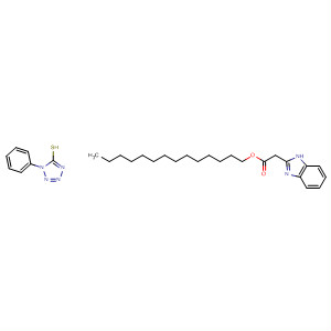 1H-Benzimidazole-2-acetic acid, a-[(1-phenyl-1H-tetrazol-5-yl)thio]-,tetradecyl ester