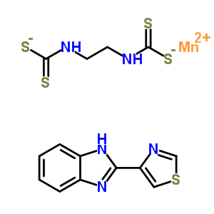 manganese(2+) ethane-1,2-diylbis(dithiocarbamate) - 2-(1,3-thiazol-4-yl)-1H-benzimidazole (1:1) molecular structure