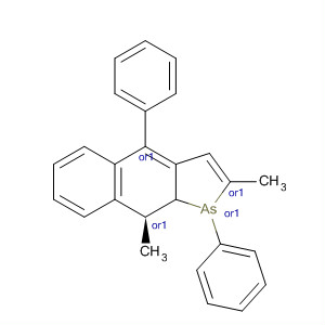 1H-Benz[f]arsindole, 9,9a-dihydro-2,9-dimethyl-1,4-diphenyl-, trans- molecular structure