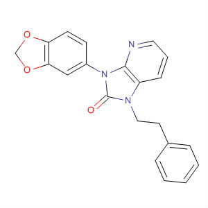 2H-Imidazo[4,5-b]pyridin-2-one,3-(1,3-benzodioxol-5-yl)-1,3-dihydro-1-(2-phenylethyl)-