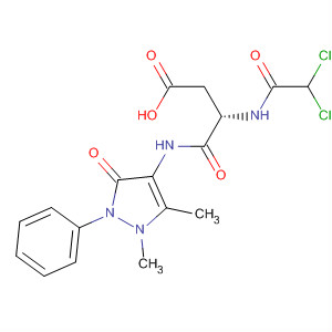 Butanoic acid,3-[(dichloroacetyl)amino]-4-[(2,3-dihydro-1,5-dimethyl-3-oxo-2-phenyl-1H-pyrazol-4-yl)amino]-4-oxo-, (S)- molecular structure