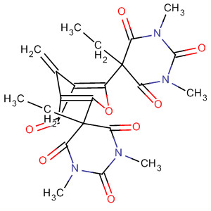 2,4,6(1H,3H,5H)-Pyrimidinetrione,5,5'-[(4-oxo-4H-pyran-3,5-diyl)bis(methylene)]bis[5-ethyl-1,3-dimethyl- molecular structure