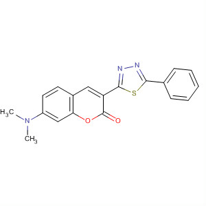 2H-1-Benzopyran-2-one,7-(dimethylamino)-3-(5-phenyl-1,3,4-thiadiazol-2-yl)- molecular structure