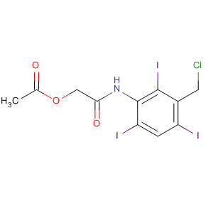 Acetamide, 2-(acetyloxy)-N-[3-(chloromethyl)-2,4,6-triiodophenyl]- molecular structure