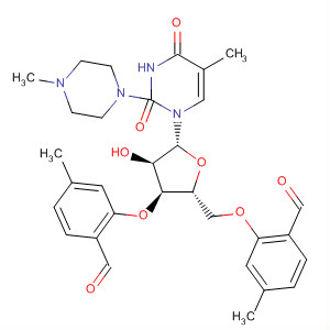 Thymidine, a-(4-methyl-1-piperazinyl)-, 3',5'-bis(4-methylbenzoate) molecular structure