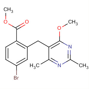 Benzoic acid,4-bromo-2-[(4-methoxy-2,6-dimethyl-5-pyrimidinyl)methyl]-, methyl ester molecular structure