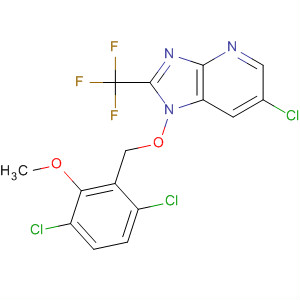 1H-Imidazo[4,5-b]pyridine,
6-chloro-1-[(3,6-dichloro-2-methoxyphenyl)methoxy]-2-(trifluoromethyl)- molecular structure