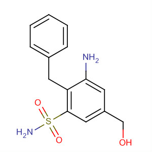 Benzenesulfonamide, 3-amino-5-(hydroxymethyl)-2-(phenylmethyl)- molecular structure