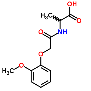 N-[(2-methoxyphenoxy)acetyl]alanine molecular structure