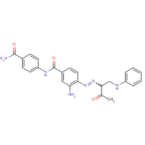 Benzamide,3-amino-N-[4-(aminocarbonyl)phenyl]-4-[[2-oxo-1-[(phenylamino)carbonyl]propyl]azo]- molecular structure