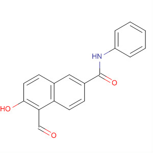 2-Naphthalenecarboxamide, 5-formyl-6-hydroxy-N-phenyl- molecular structure