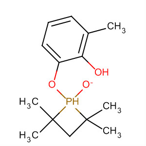 Phenol, 2-methyl-6-[(2,2,4,4-tetramethyl-1-oxido-1-phosphetanyl)oxy]- molecular structure
