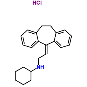 N-[2-(10,11-dihydro-5H-dibenzo[a,d][7]annulen-5-ylidene)ethyl]cyclohexanamine hydrochloride molecular structure