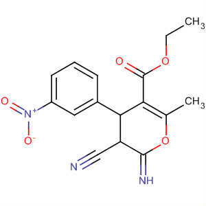 2H-Pyran-5-carboxylic acid,3-cyano-3,4-dihydro-2-imino-6-methyl-4-(3-nitrophenyl)-, ethyl ester