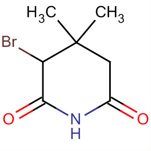 2,6-Piperidinedione, 3-bromo-4,4-dimethyl- molecular structure