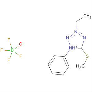 1H-Tetrazolium, 3-ethyl-5-(methylthio)-1-phenyl-, tetrafluoroborate(1-) molecular structure