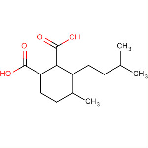 1,2-Cyclohexanedicarboxylic acid, 4-methyl-3-(3-methylbutyl)- molecular structure