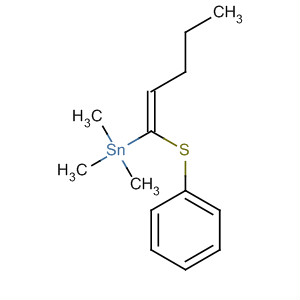 Stannane, trimethyl[1-(phenylthio)-1-pentenyl]-, (E)- molecular structure