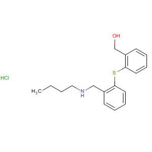 Benzenemethanol, 2-[[2-[(butylamino)methyl]phenyl]thio]-, hydrochloride molecular structure