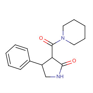 Piperidine, 1-[(2-oxo-4-phenyl-3-pyrrolidinyl)carbonyl]- molecular structure