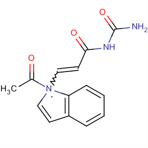 2-Propenamide, 3-(1-acetyl-1H-indolyl)-N-(aminocarbonyl)- molecular structure