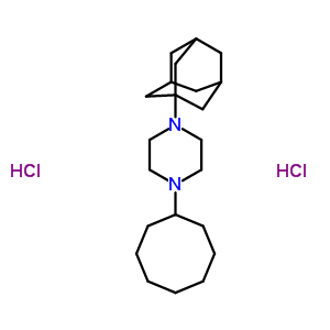 1-(1-ADAMANTYL)-4-CYCLOOCTYLPIPERAZINE 2HCL molecular structure
