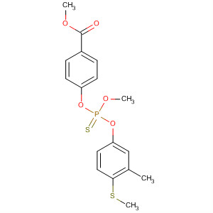 Benzoic acid,4-[[methoxy[3-methyl-4-(methylthio)phenoxy]phosphinothioyl]oxy]-,methyl ester molecular structure