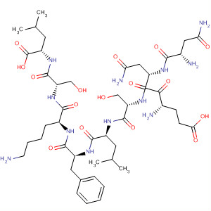 L-Leucine,L-asparaginyl-L-a-glutamyl-L-asparaginyl-L-seryl-L-leucyl-L-phenylalanyl-L-lysyl-L-seryl- molecular structure
