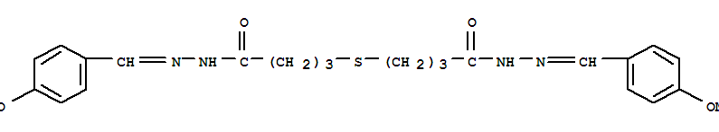 N'-(4-methoxybenzylidene)-4-({4-[(2E)-2-(4-methoxybenzylidene)hydrazinyl]-4-oxobutyl}sulfanyl)butanehydrazide