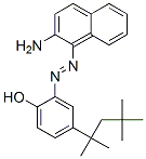 2-[(2-Amino-1-naphthalenyl)azo]-4-(1,1,3,3-tetramethylbutyl)phenol molecular structure