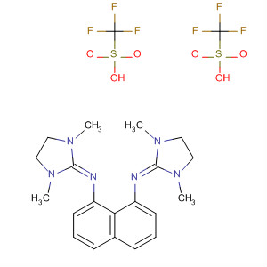 Methanesulfonic acid, trifluoro-, compd. withN,N'-bis(1,3-dimethyl-2-imidazolidinylidene)-1,8-naphthalenediamine(2:1) molecular structure